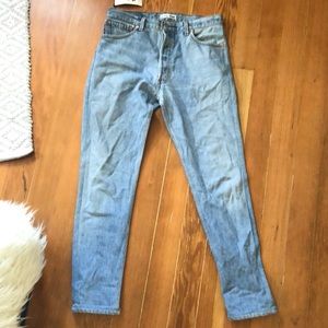 Re/Done Levi’s 501 high waisted jeans. Size 30